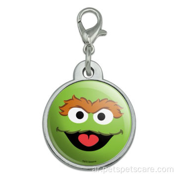 Grouch Face Chrome Metal Metal ID Tag
